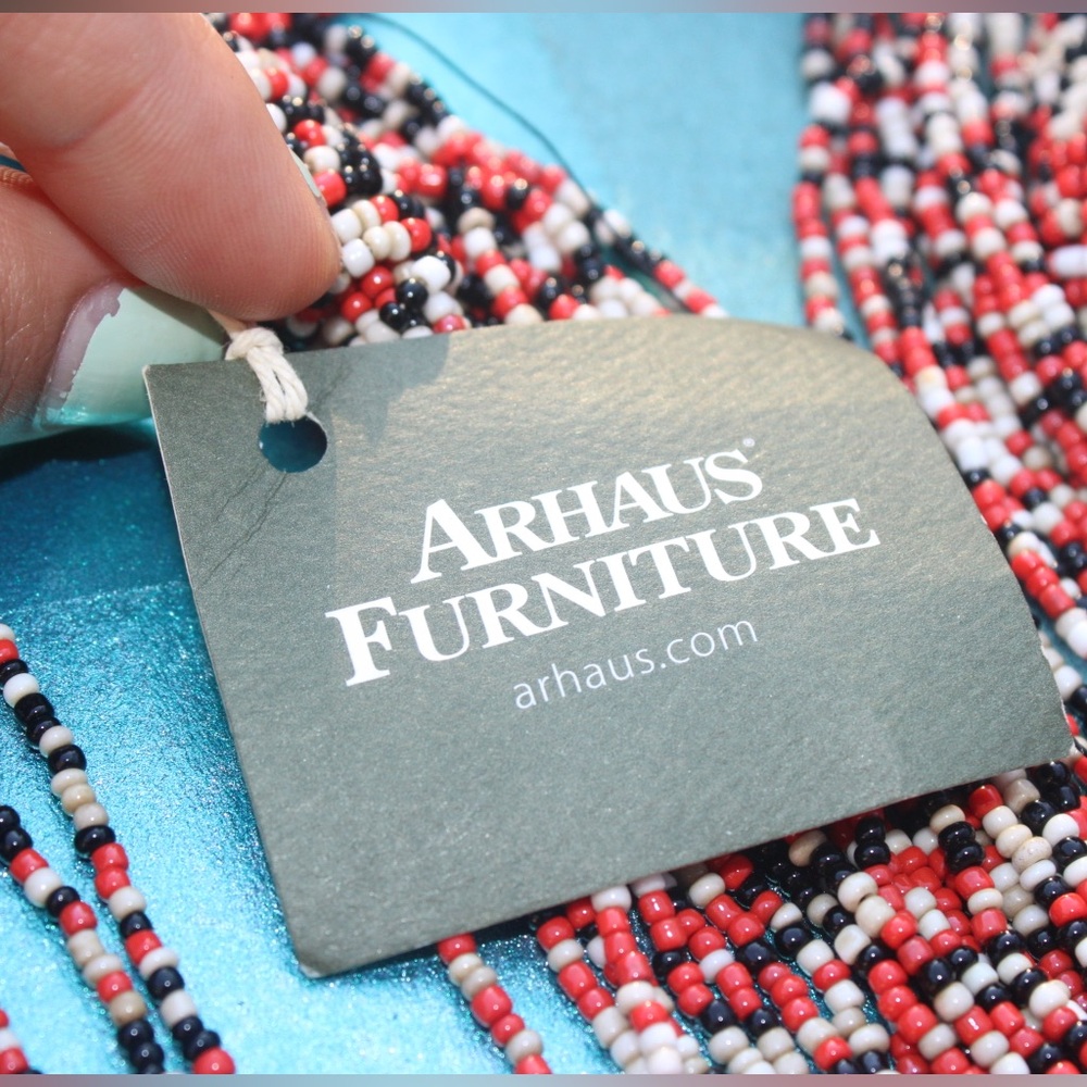 Arhaus VAS Home Decor Beads Set of 5 Multicolor Red White Black 679890MULTIVAS - Picture 2 of 9